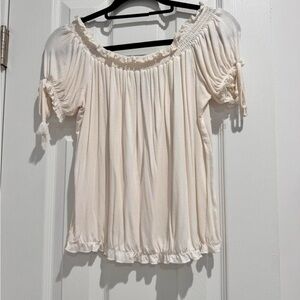Women’s Off-Shoulder Cream Blouse